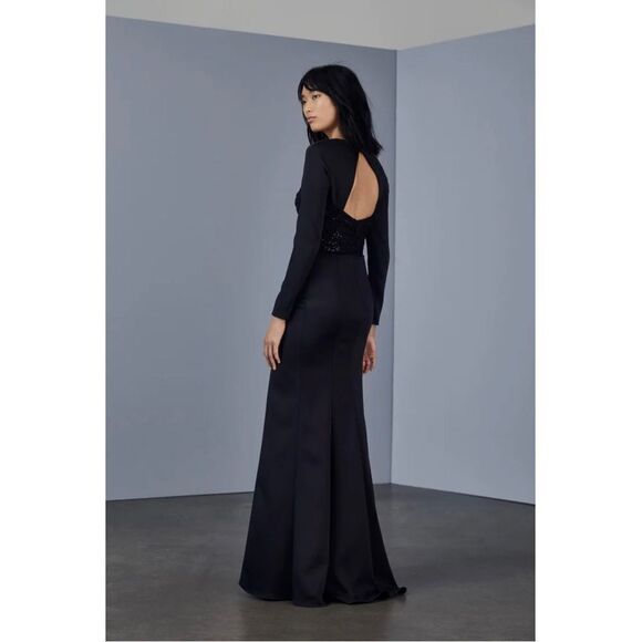 Amsale Stretch crepe gown size 10 - Picture 3 of 13